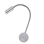 Silver 2-pack svart vägglampa 3W, flexibel arm justerbar vägglampa