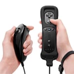 Manette Wiimote et Nunchuk avec étui de protection pour Wii U et Wii Noir