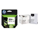 HP 304XL High Yield Tri-Color Original Ink Cartridge & AmazonBasics Multipurpose Copy Paper A4 80gsm, 5x500 Sheets, White
