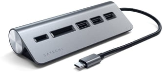 Satechi USB-C Aluminium USB 3.0 Hub & Card Reader - Blå