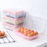 15 Egg Holder Boxes Tray Storage Plastic Refrigerator Eggs Box C White
