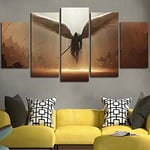 BJWQTY Frameless-Diablo Canvas Picture Art Home Dining Room Living Room Wall Art5 pieces_40X60_40X80_40X100Cm