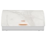 Tower Marble Bread Bin, Roll Top, Stainless Steel, White and Rose Gold T826003WR