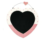 Heart Chalkboard Memo Red & Cream Polka Kitchen Wedding Seating Planner F0613A