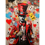 The King of Hearts Modern Magician Magical Artwork Playing Cards Unframed Wall Art Print Poster Home Decor Premium