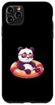 Coque pour iPhone 11 Pro Max Bande dessinée Panda mignon en vacances d'été
