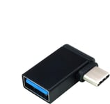 NÖRDIC USB-C hann til USB-A hunn vinklet adapter 90 grader