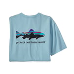 Patagonia Home Water Trout Fin Blue M T-skjorte i organisk bomull, herre