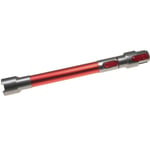 Tube d'aspirateur compatible avec Dyson SV10, V10, V11, V11 Outsize, V15 Detect Absolute aspirateur - 44,5 - 66,5 cm, gris / rouge - Vhbw