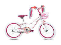 Schwinn Mythic Vélo pour enfants, pneus de 18", cadre SmartStart de 10", sonnette et panier inclus, freins à étrier, âges recommandés 5 à 8 ans, Blanc avec motif Licornes