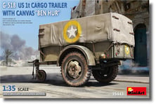 MiniArt - 1/35 G-518 Us 1t Cargo Trailer W/ Canvas Ben Hur (2/24) * Toy NEW