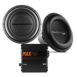 2-pack DS18 ZXI12.4D &amp; GAS MAX PA1-3000.1DZ1, baspaket