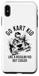 Coque pour iPhone XS Max Go Kart Kid ressemble à un enfant normal mais plus cool, course amusante