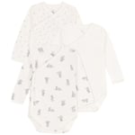 Petit Bateau 3-pack Omlott Baby Bodys Marshmallow Mistigri | Vit | 1 months