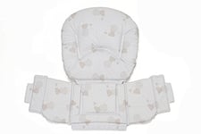Chaises hautes et réhausseurs bébé Monsieur Bébé Coussin d'assise  universel Miam avec harnais pour chaise haute bébé - Beige uni