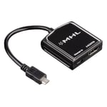 Adaptateur MHL - Hama - HDMI 1080p - Noir - Raccordement smartphones à téléviseur