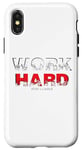 Coque pour iPhone X/XS Work Hard Stay Humble Stay Kind Cool Humble Odomètre