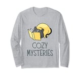 Cozy Mysteries | Cute Cat Cozy Murder Mystery Cat Detective Long Sleeve T-Shirt