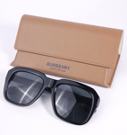 Burberry Men's Sunglasses Black Square Frame Dark Grey Lens 145 Full Rim RRP€359