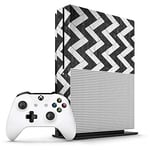 Xbox One S Black And White Marble Zig Zag Tiles Console Skin/Cover/Wrap for Microsoft Xbox One S