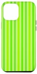 Coque pour iPhone 13 Pro Max Couleur citron vif à rayures verticales vertes, couleur citron