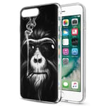 Yoedge Phone Case Designed for New Apple iPhone SE 2020/7 / 8, Clear Silicone Shockproof TPU Transparent with Print Cartoon Pattern Anti-Scratch Bumper Back Cover for New Apple iPhoneSE 2, Orangutan