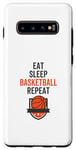 Coque pour Galaxy S10+ Fan et entraîneur de basket-ball Eat Sleep