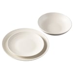Belgravia 12 Piece Dinner Set Porcelain Dinner Plates Side Plates Bowl Dishwasher Safe White