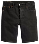 Levi's Men's 501® Original Shorts Denim Shorts, Black Accord Short, 33W