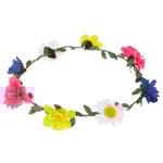 Midsommarkrans med Flerfärgade Blommor