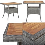 Matbord för trädgård grå konstrotting och massiv akacia - Matbord - Utebord - Home & Living