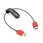 8K Ultra-Mince Cable HDMI 48Gbps High-Speed HDMI-2.1 Cable pour Atomos Ninja-V 4K-60P 6K-Record, Z-CAM, pour Canon-C70, pour Sony A7S3|A9|A74 30cm|12inches