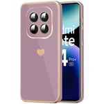 Coque - Xiaomi - Redmi Note 14 Pro+ 5G - Silikon - Hjärtmotiv - Stöttålig Mjuk Skydd Lila