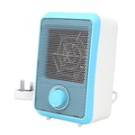 Fan Heater Portable Mini Ceramic With 3 Setting Blue Hot Warm Air Tower 600W