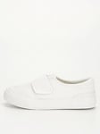 Everyday Kids Canvas Pump School Shoes - White, White, Size 1 Older