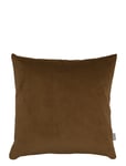 Pudebetræk-Velour Basic Home Textiles Cushions & Blankets Cushion Covers Brown Au Maison