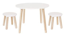 Jabadabado bord & 2 pallar, vit