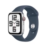 Apple Watch SE OLED 44 mm Numérique 368 x 448 pixels Écran tactile 4G Argent Wifi GPS (satellite), S/M - Neuf