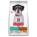 Hills Science Plan Canine Adult Perfect Weight & Active Mobility S&M Chicken 1,5 kg