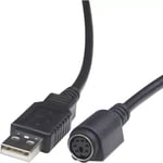 GLOBALSAT – Adapter cable for GPS-105, Convert PS/2 to USB (USB-CABLE)