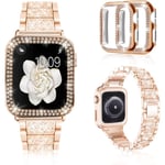 Kompatibel med Apple Watch Armband 42mm med Skal Rose Gold 42 mm