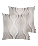 Prestigious Textiles Deco Cushions (Twin Pack) - Silver - Size 55 cm x 55 cm