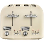 De'Longhi CTO4.BG Argento Flora 4 Slice Toaster And Filter Coffee Machine Beige