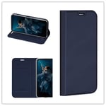 Hülle® PU Ultra Thin TPU Flip Case with Card Slot and Stand Function for Asus Zenfone 6 ZS630KL/Asus Zenfone 6z/Asus Zenfone 6 2019(Dark Blue)