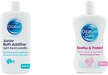 Oilatum Junior Eczema and Dry Skin Emollient Bath Additive, 600 Ml (Pack of 1) a