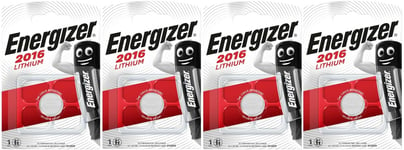4x Energizer CR2016-FSB1 Litihium 3V Coin Cell CR 2016 Batteries (4 Batteries)