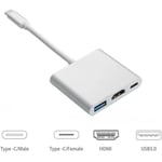 KING USB 3.0 Type C Adaptateur USB-C vers HDMI pour Apple Nouveau Macbook Compatible avec HDMI