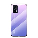 Hülle® Gradient Color Anti-Scratches Glass Case Compatible for Realme GT 5G (2)