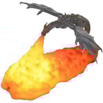 Elddrake-lampor, 3D-utskrivna vulkan-drake-lampor USB-laddningsbar månnattlampa, skrivbordslampa