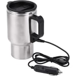 bouilloire 12v mug chauffant 450ml voiture électrique tasse voyage chauffage tasse en acier inoxydable voyage électrique.[G503]